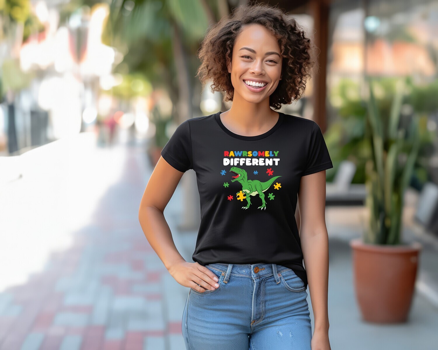 Rawrsomleu Different Autism  Awareness Shirt