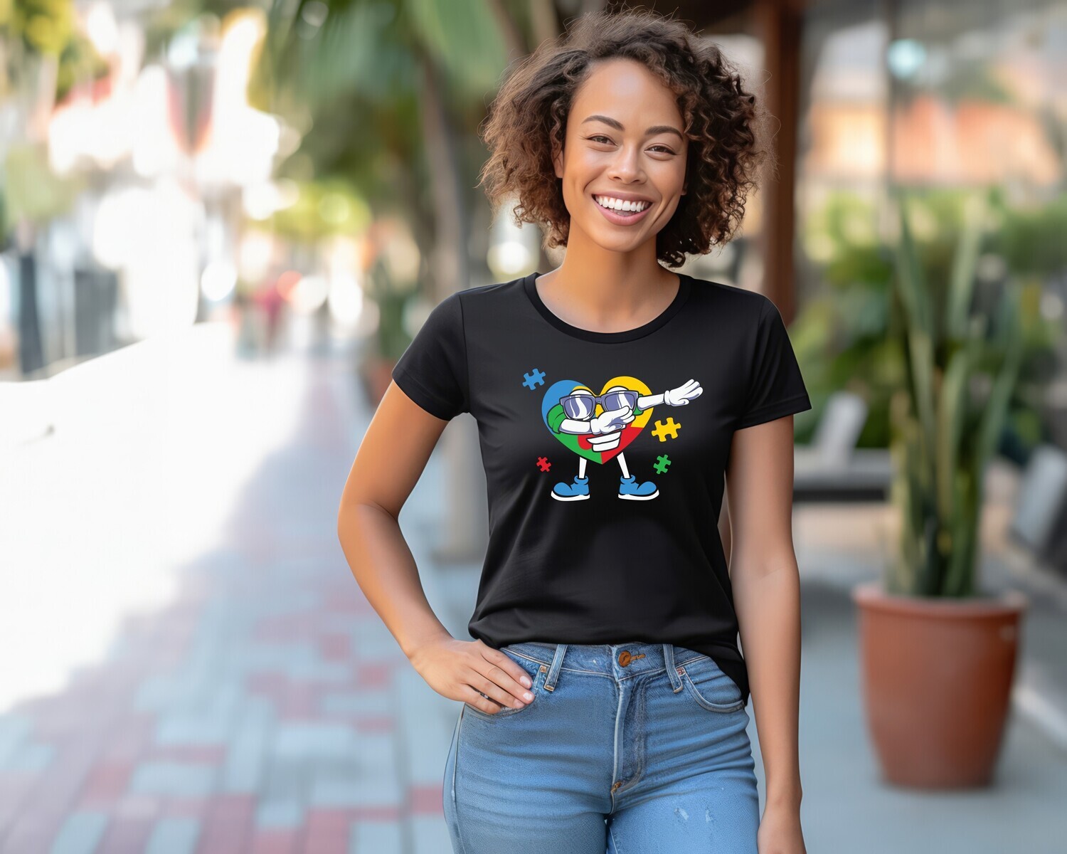 Dabbing Heart 2 Autism Awareness Shirt