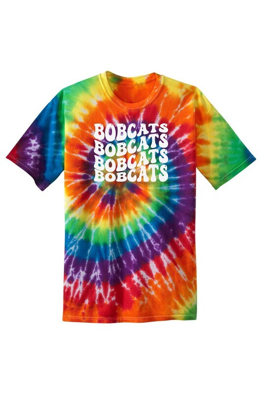 Butterworth Bobcats Retro Rainbow Tie Dye T-shirt