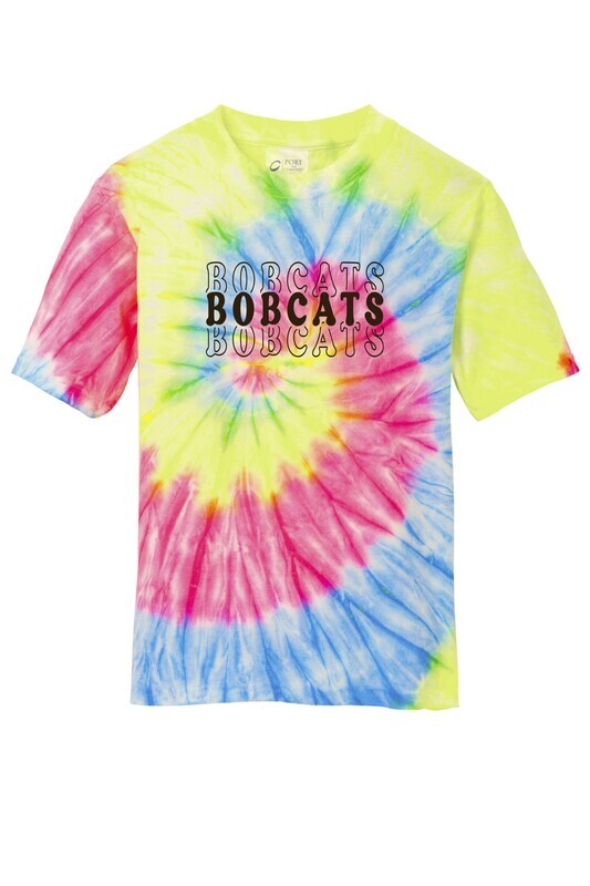 Butterworth Bobcats Split Neon Rainbow Tie Dye T-shirt