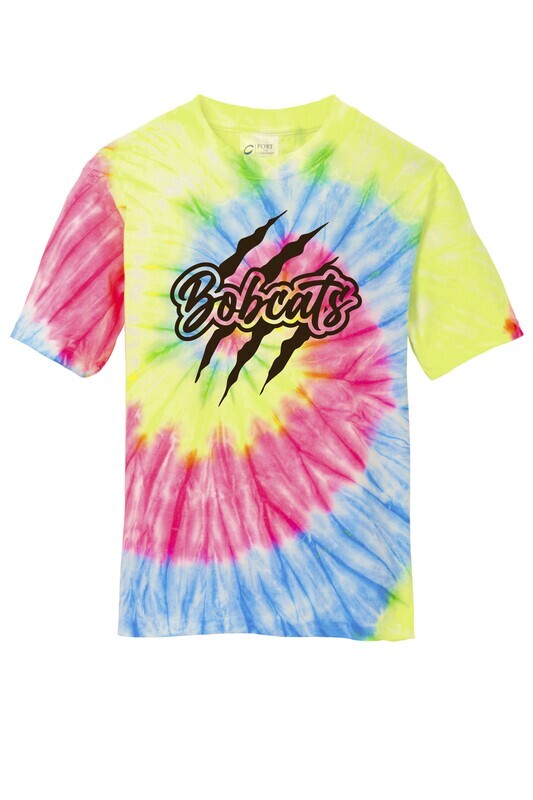 Butterworth Bobcats Claw Neon Rainbow Tie Dye T-shirt