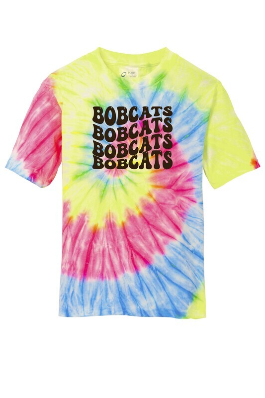 Butterworth Bobcats Retro Neon Rainbow Tie Dye T-shirt