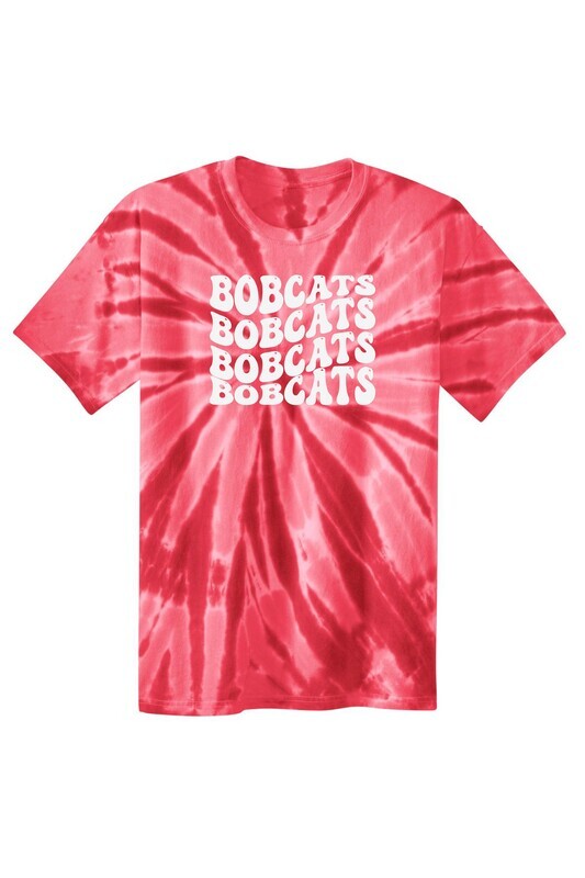 Butterworth Bobcats Retro Red Tie Dye T-shirt