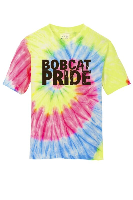 Butterworth Bobcat Pride 1 Neon Rainbow Tie Dye T-shirt