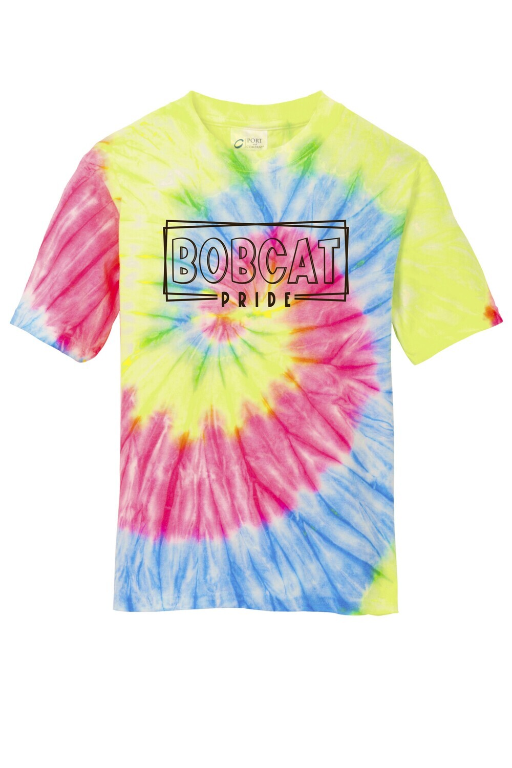 Butterworth Bobcat Pride 2 Neon Rainbow Tie Dye T-shirt