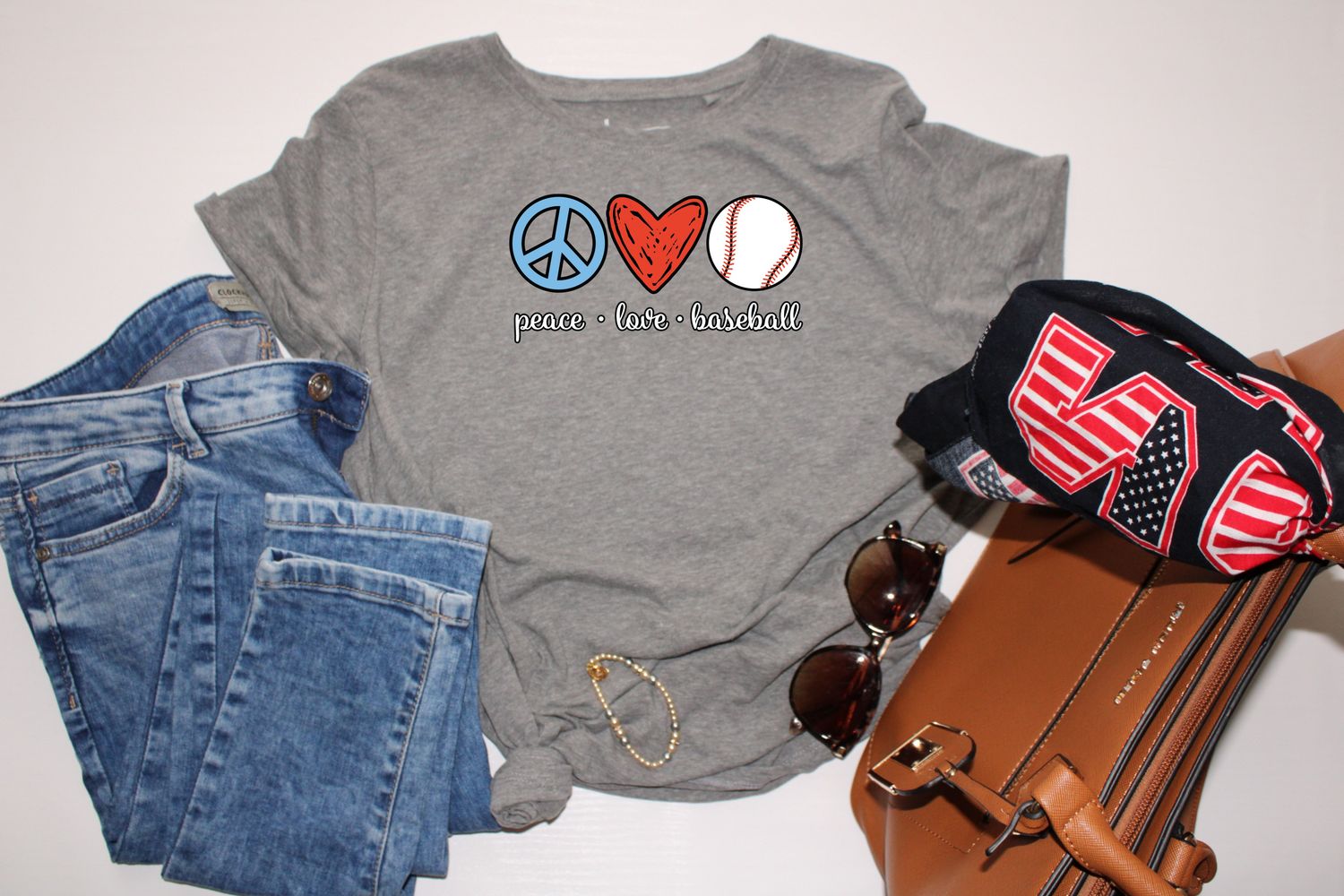 Peace Love Baseball Shirt