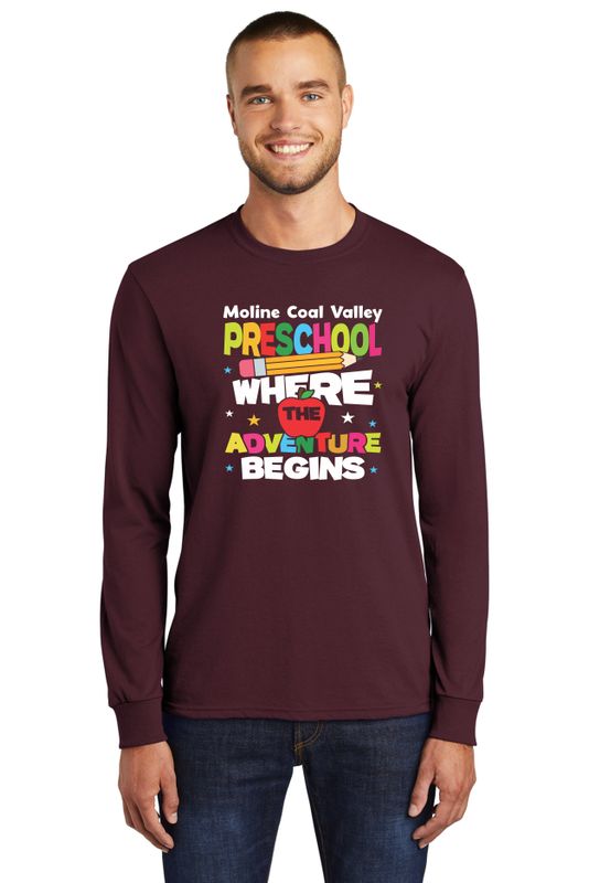 MCV Preschool Where The Adventure Begins Color Long Sleeve T-shirt
