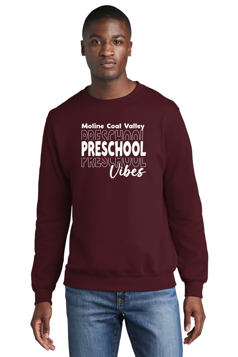 MCV Preschool Vibes White Crewneck