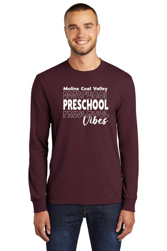 MCV Preschool Vibes White Long Sleeve T-shirt