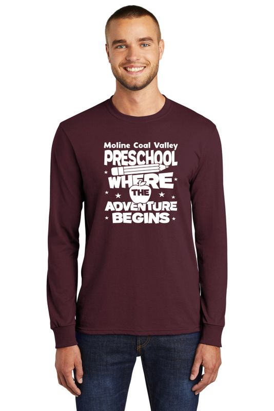 MCV Preschool Where The Adventure Begins White Long Sleeve T-shirt