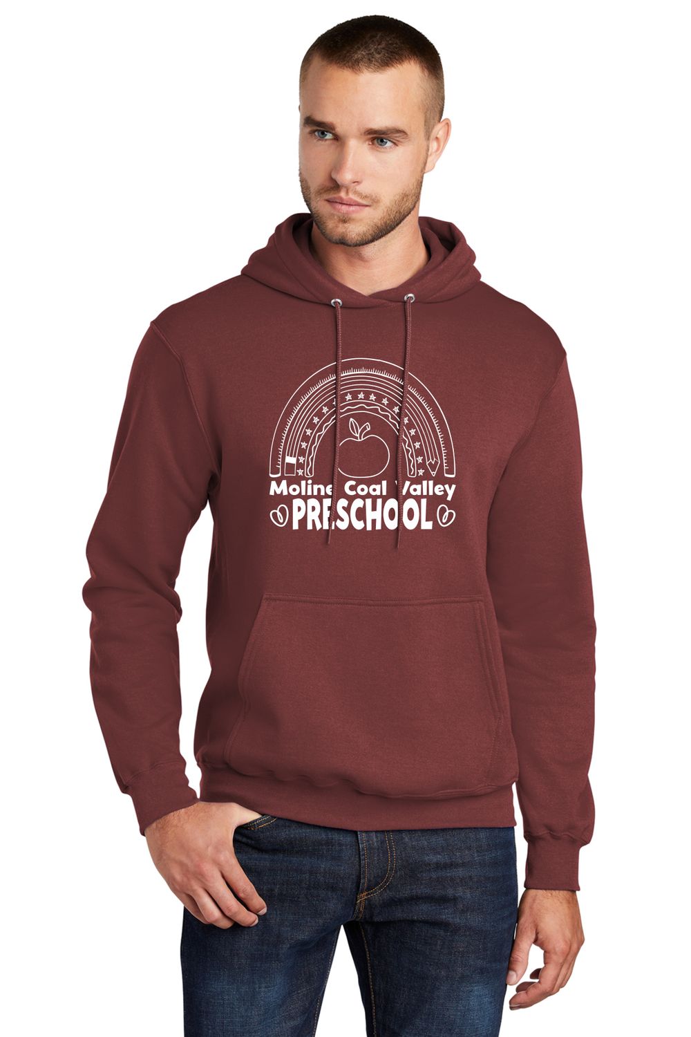 MCV Preschool Rainbow White Hoodie