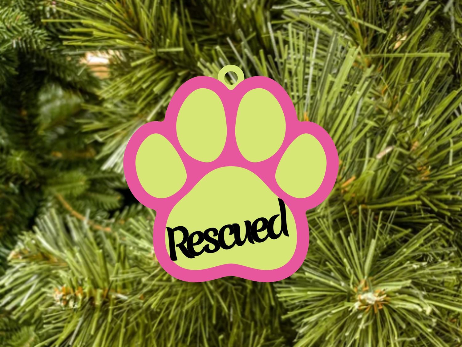 Dog Paw Print Ornament
