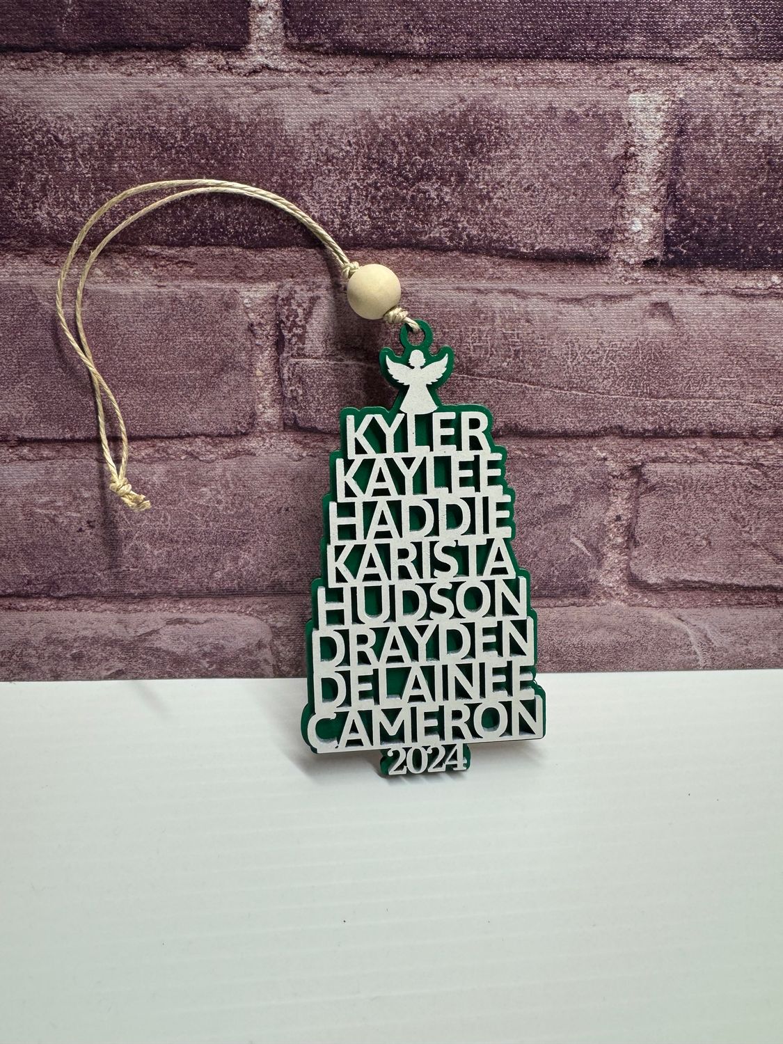 Personalized Stacked Christmas Tree Ornament