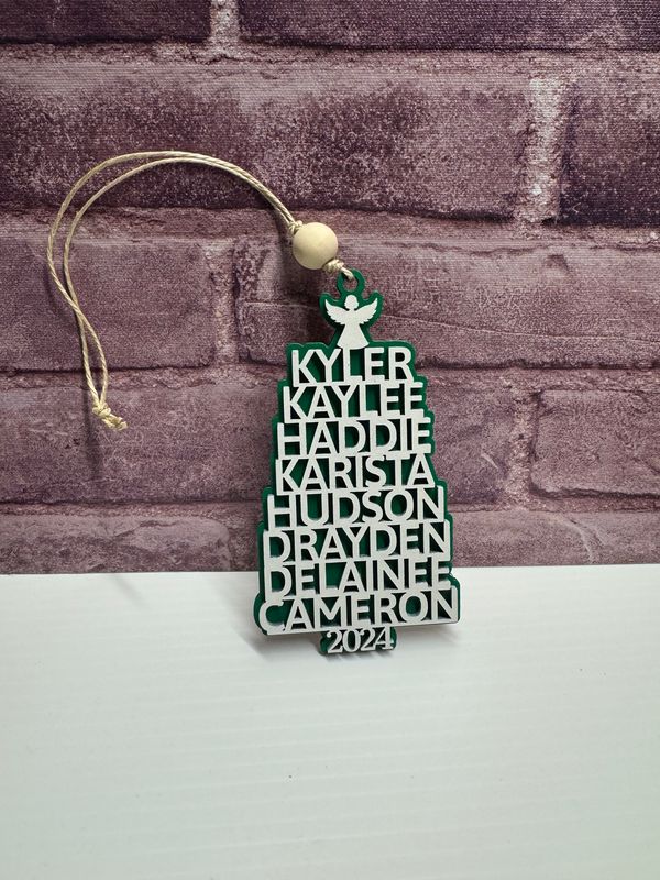 Personalized Stacked Christmas Tree Ornament