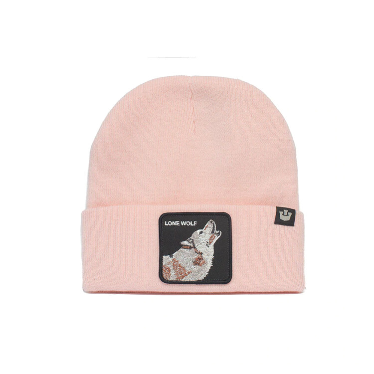 Beanie - Wolf Man Lone Wolf Pink