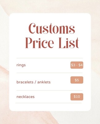 customs price list