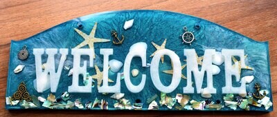 Resin Welcome Sign - Sea theme