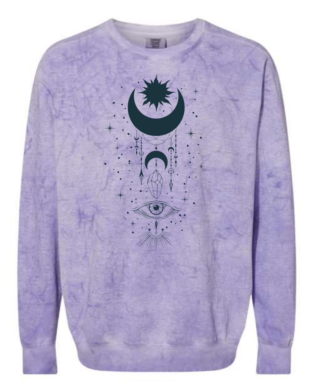 Celestial Moon - Fleece Colorblast Crewneck