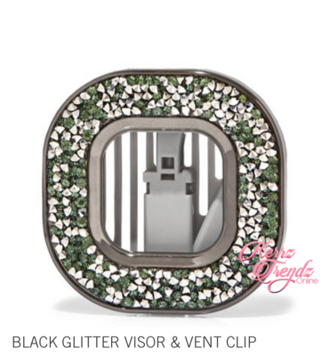 Black Glitter Vent & Visor Clip