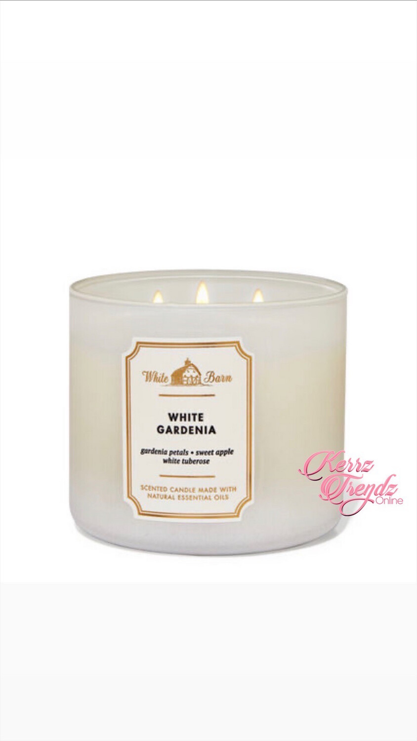 White Gardenia 3-wick Candle