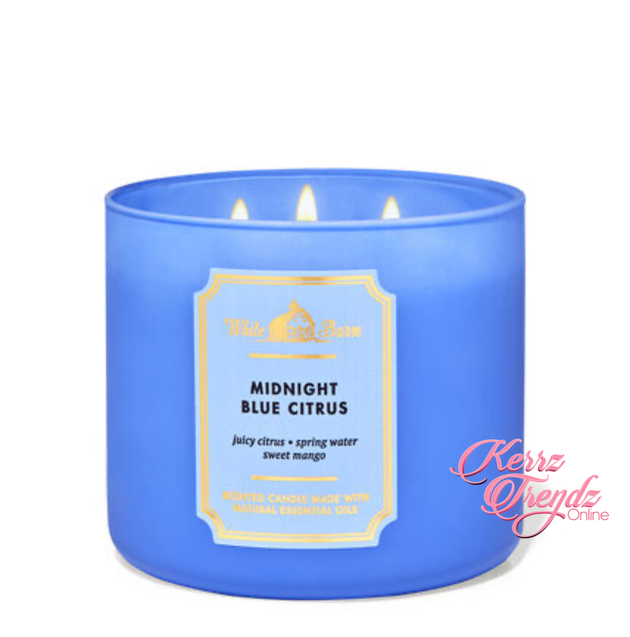 Midnight Blue Citrus 3 Wick Candle