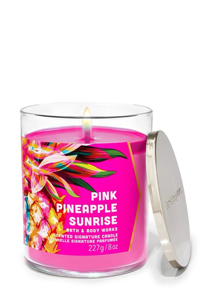 8oz Signature Pink Pineapple Sunrise Single Wick Candle