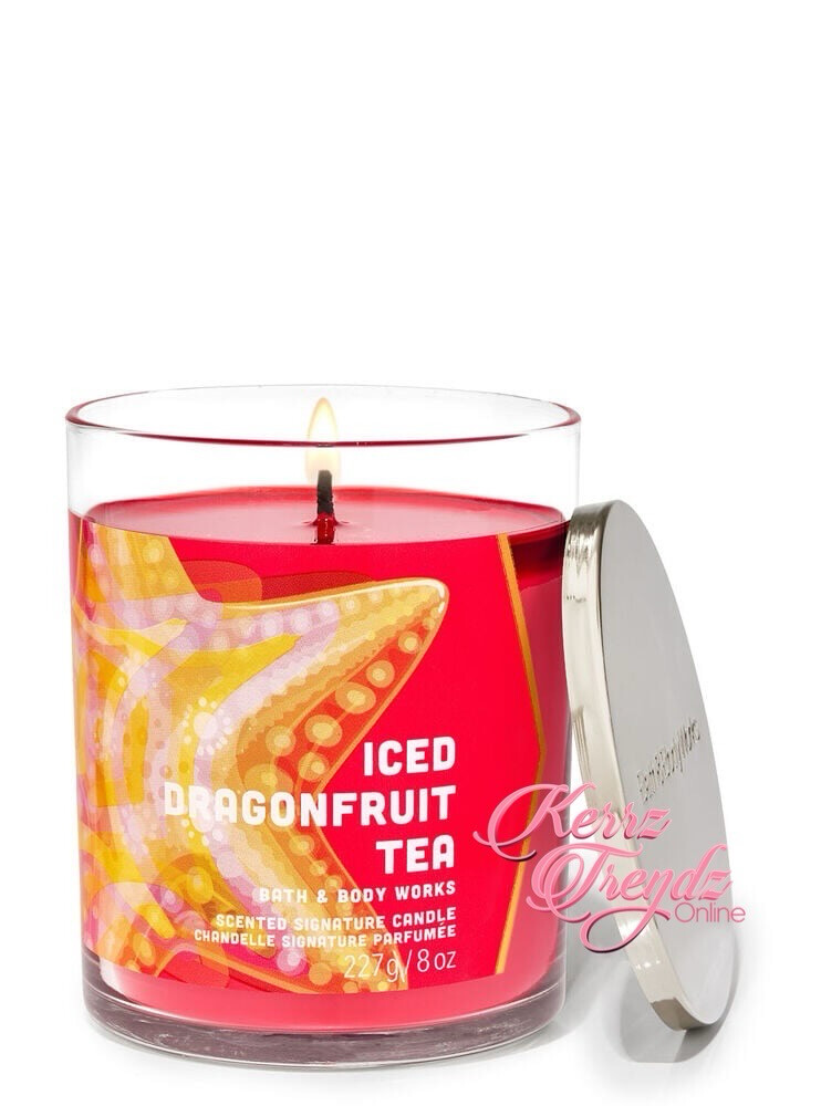 8oz Signature Iced Dragonfruit Tea Single Wick Candle