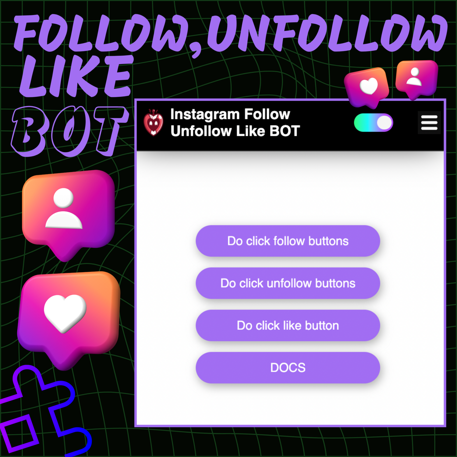 Optimal Bot: Follow, Unfollow, Like