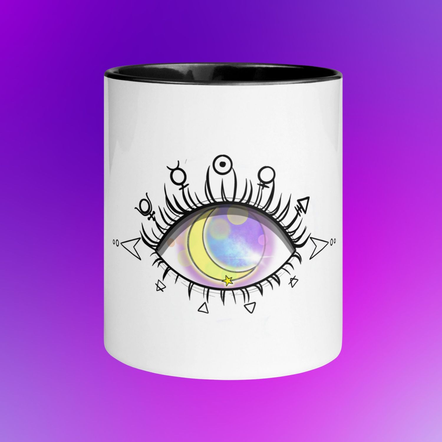 Moonlit Mystic Mug with Eye