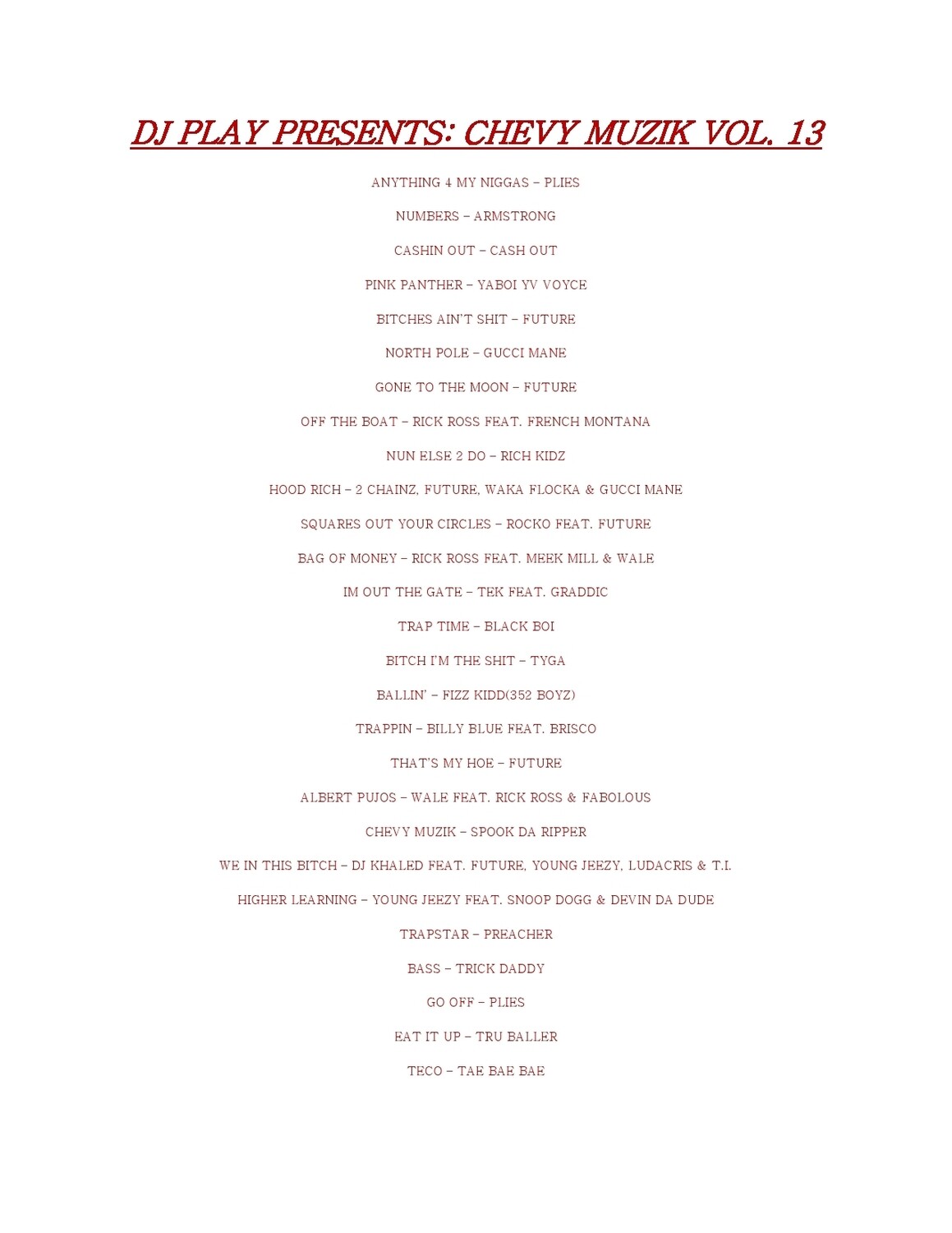 CHEVY MUZIK VOL. 13