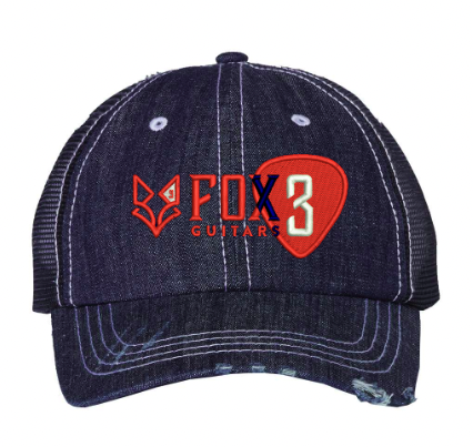 Fox 3 Guitars Hat Denim