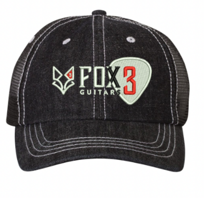 Fox 3 Guitars Hat Black