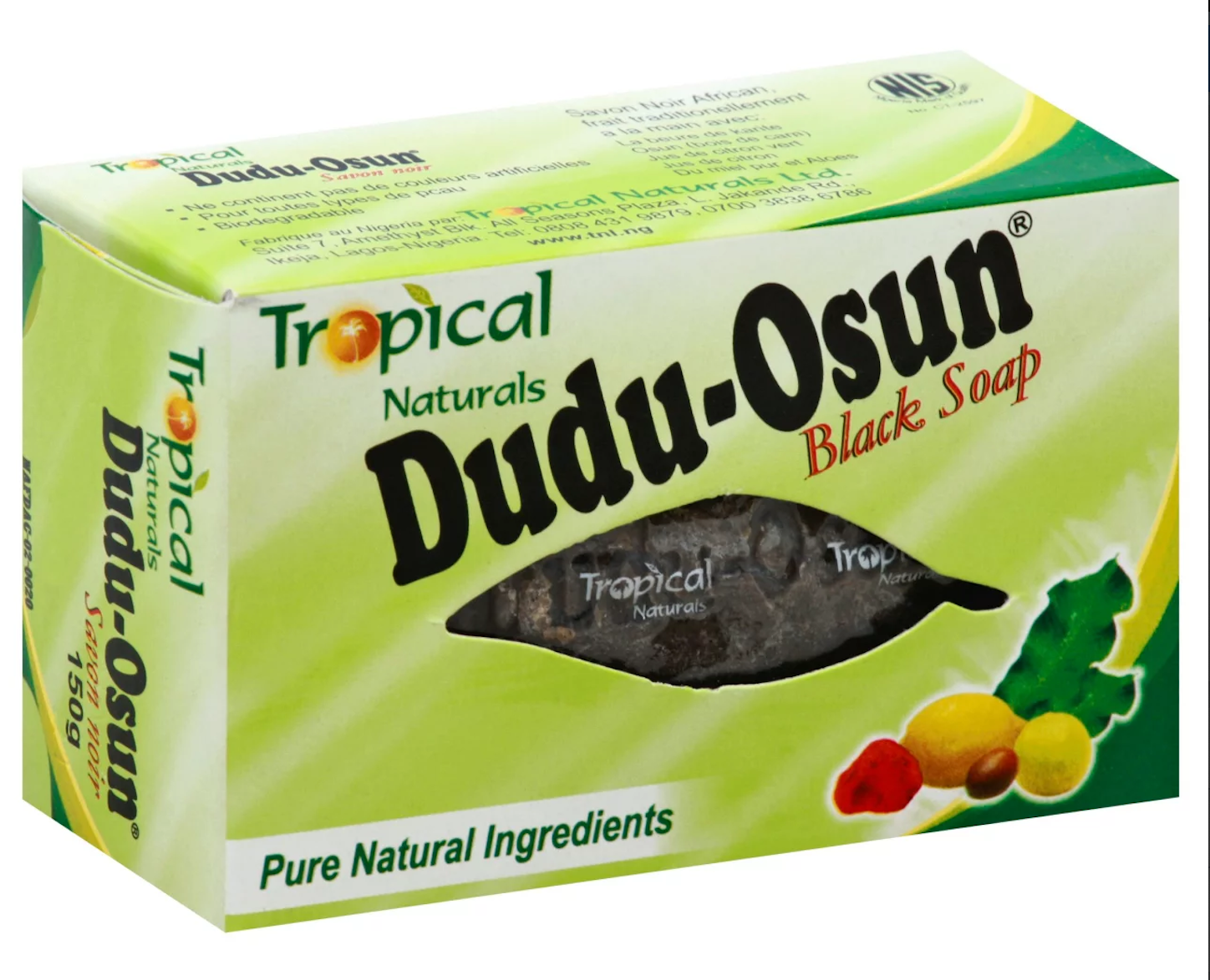Tropical Naturals Dudu Osun African Black Soap 5 oz, Bulk Options: 1 Bar
