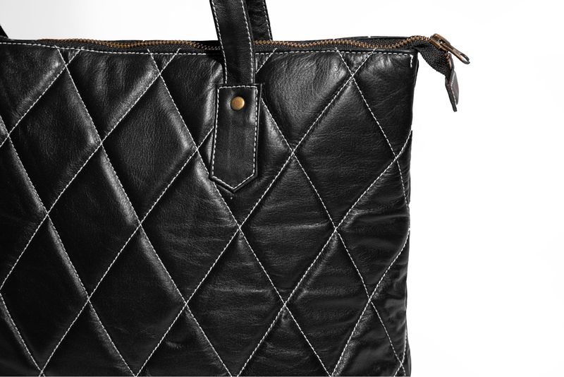 The Success Story Diamond Leather Tote