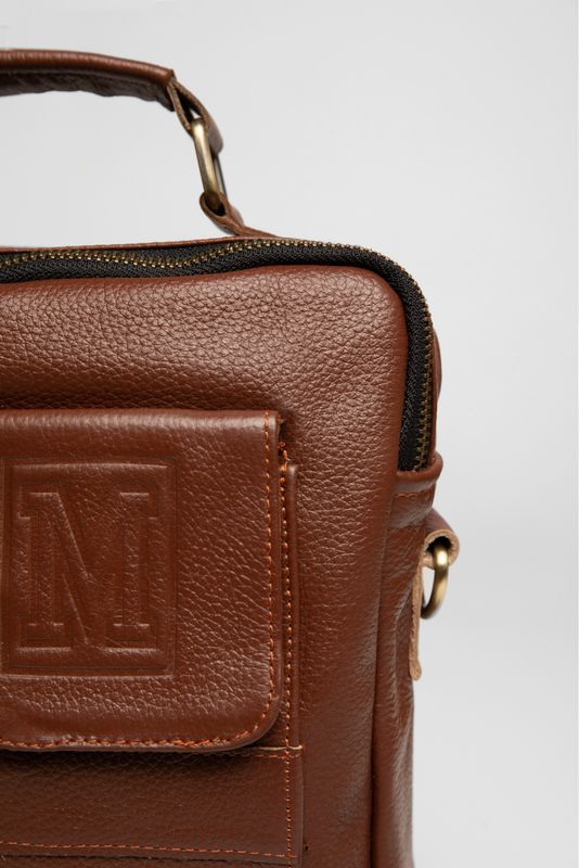 THE PARK SLOPE PRESTIGE - Dual-Compartment Crossbody (Brown)