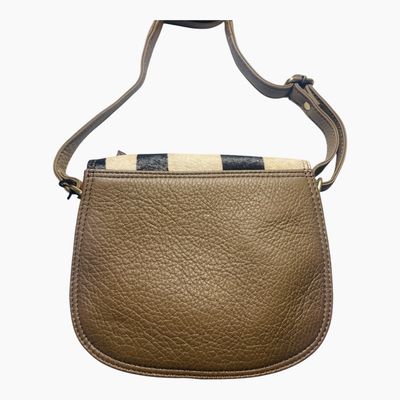 Soruka Leather Crossbody Purse - Blue and Orange