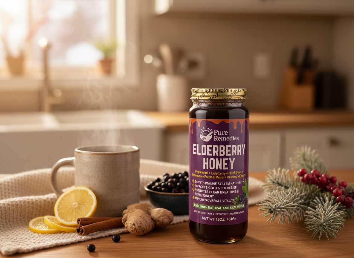 ​Elderberry Honey (16 oz / 454 g) — Immune + Respiratory Support Blend