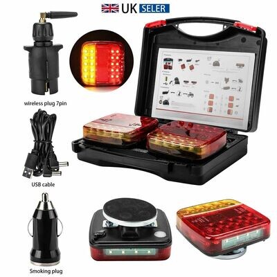 LED Magnetic Wireless Rear Tail Lights Rechargeable USB Tow Tail Trailer