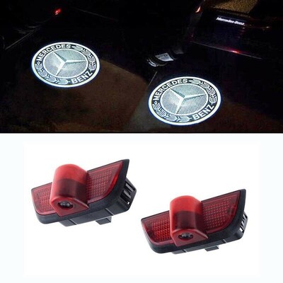 Cree LED Light Projector Logo For Mercedes Benz W204 Door Courtesy Puddle Shadow Mercedes Logo