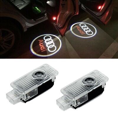 CREE LED Projector Car Door Lights Shadow Puddle Courtesy LOGO Lamp For AUDI