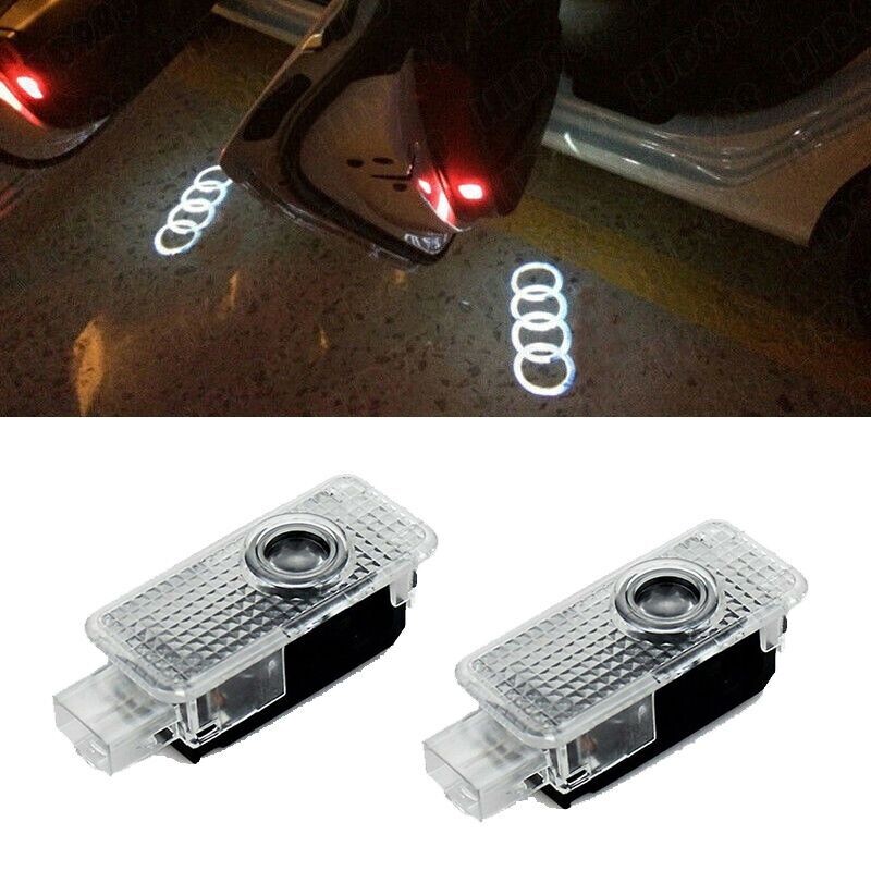 CREE LED Projector Car Door Lights Shadow Puddle Courtesy LOGO Lamp For AUDI