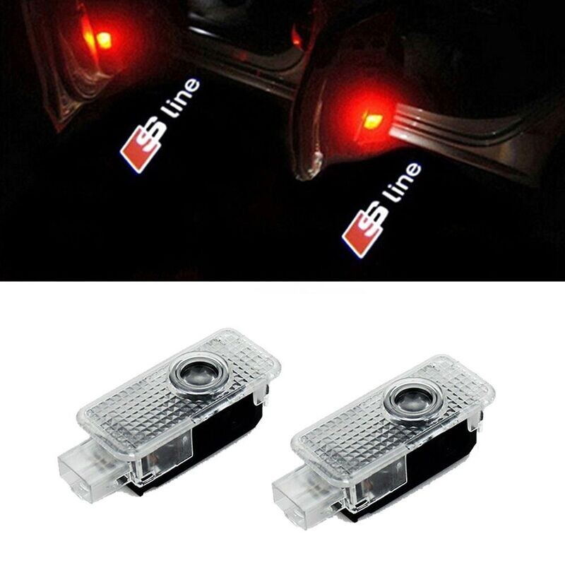 For AUDI Cree LED Logo Laser Projector Door Lights Courtesy Puddle Shadow Lamp