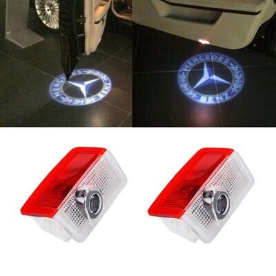 2x LED Courtesy Light Ghost Shadow Laser Projector Door Logo for Mercedes-Benz