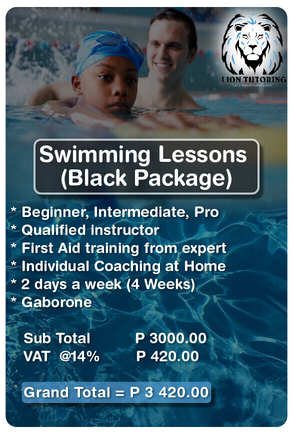 ​Swimming Lessons - Black Package