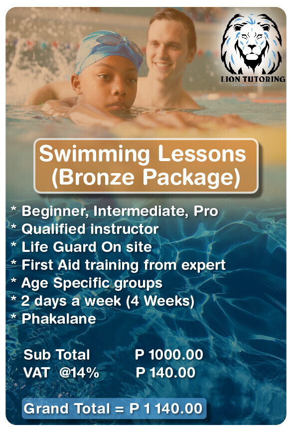 ​Swimming Lessons - Bronze Package