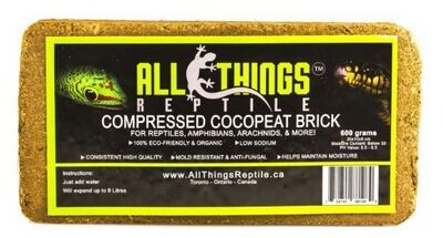 All Things Reptile Compressed Cocopeat Brick 600gr
