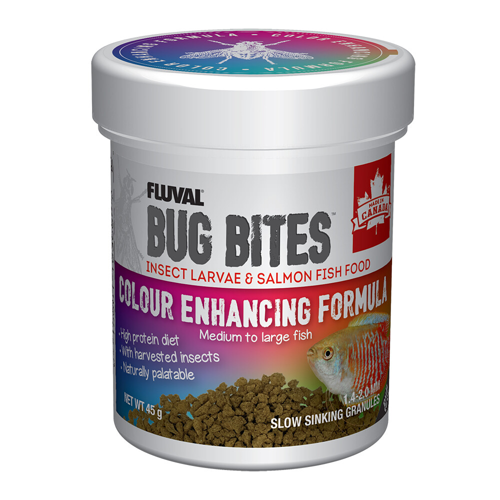 Fluval Bug Bites Colour Enhancing Granules (M-L), 45 g