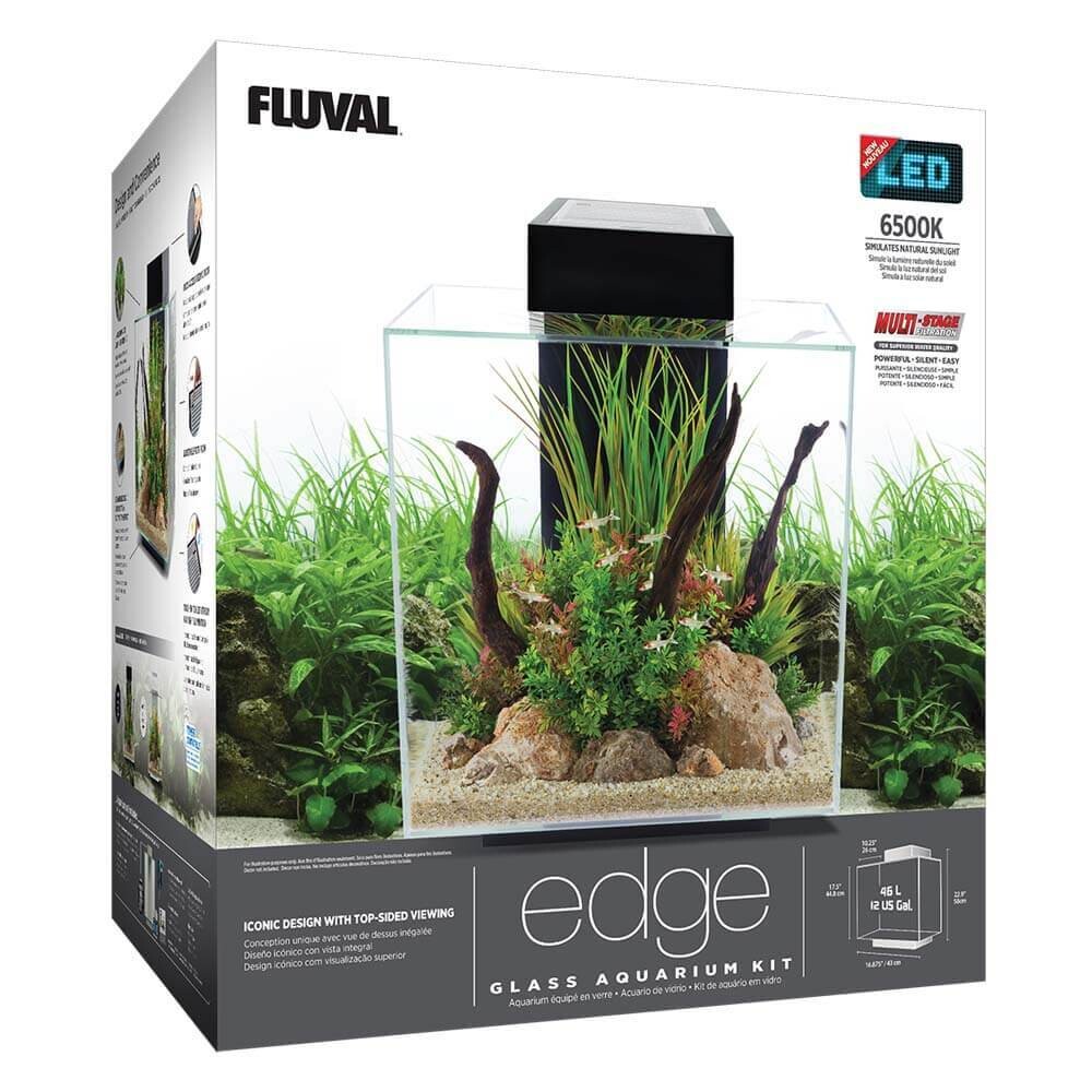 Fluval Edge Aquarium Kit Gloss Black 12 Gal