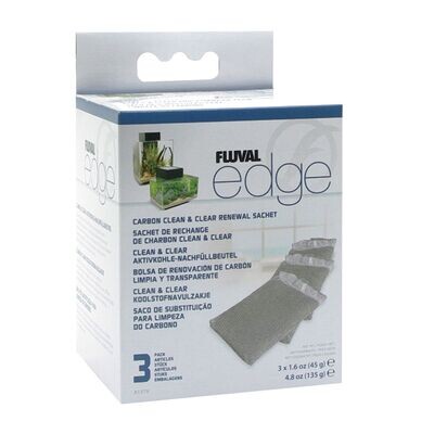 Fluval Edge Carbon Clean & Clear Renewal Sachet 3Pk/45g
