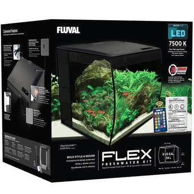 Fluval Flex Aquarium Kit Black 9Gal